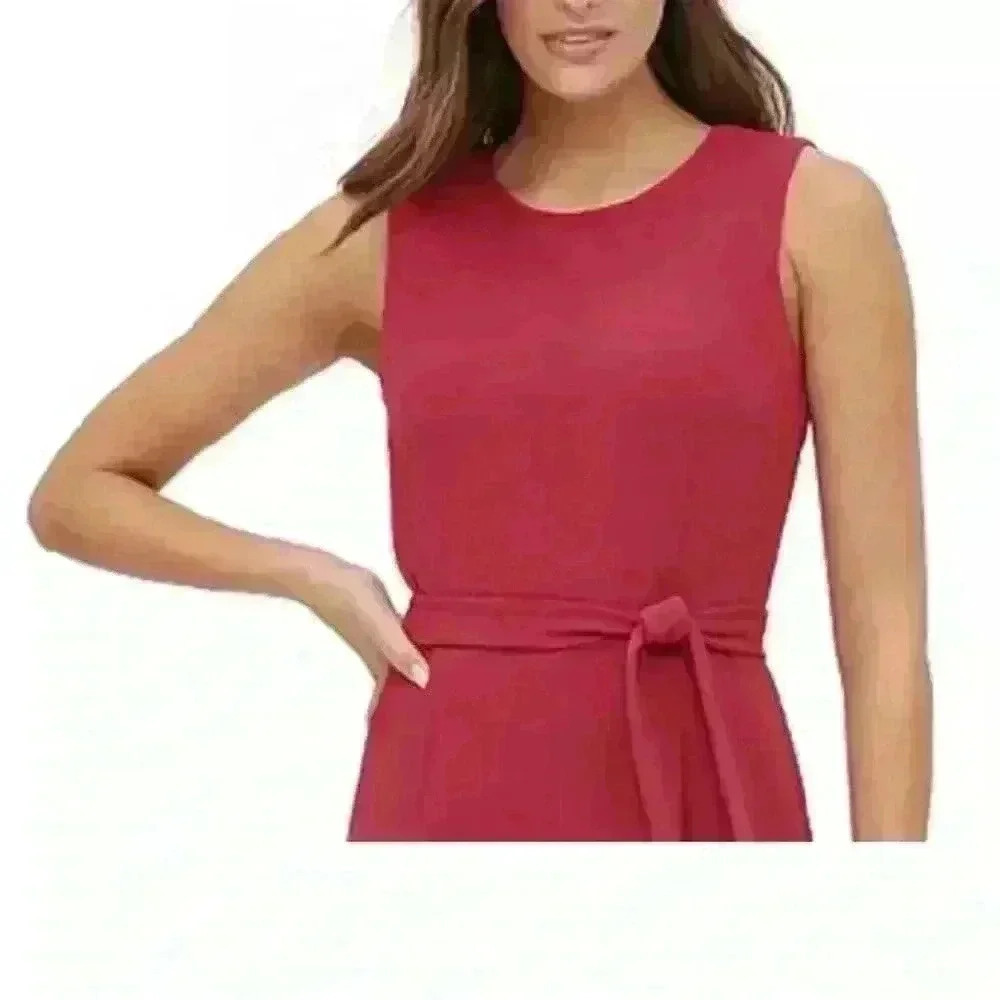 Tommy Hilfiger Women's Crepe Belted Jumpsuit - Picture 3 of 6